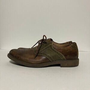 Johnston & Murphy Brown Saddle Oxford Leather Shoes, Men's Size 10 M